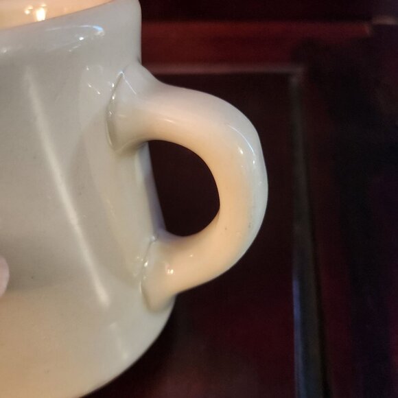 Vintage Victor Thick Heavy White Restaurant Ware Diner D Handle Coffee Cup Mug - Picture 3 of 7